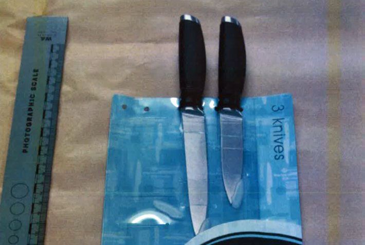 Knives found at Rizlaine Boular's address