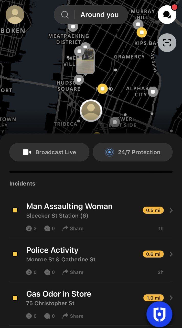 a view of the Citizen app