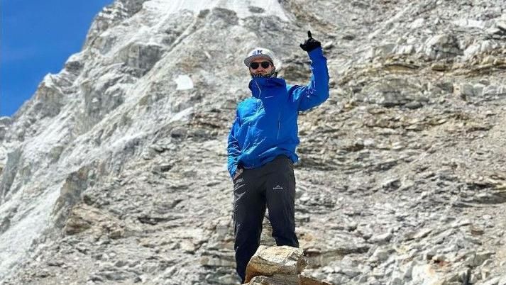 Daniel Paterson during his Everest journey