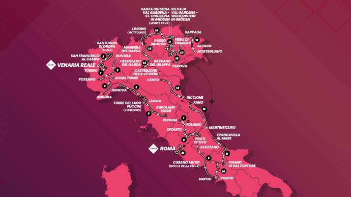 Giro d'Italia 2024 route map