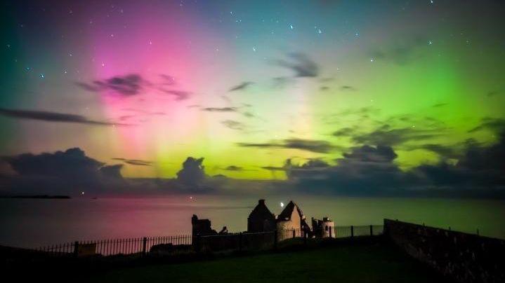 The aurora borealis over the north coast