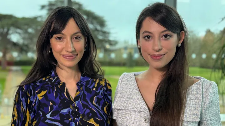 Dr Carina Kern and Serena Kern-Libera in a laboratory setting