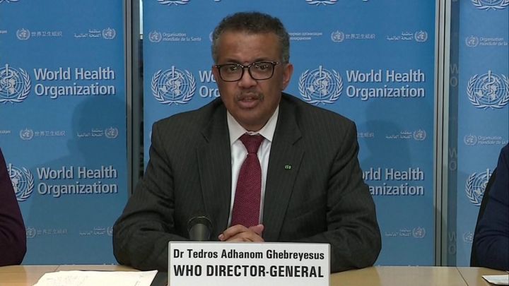 WHO head: 'Our key message is: test, test, test' - BBC News