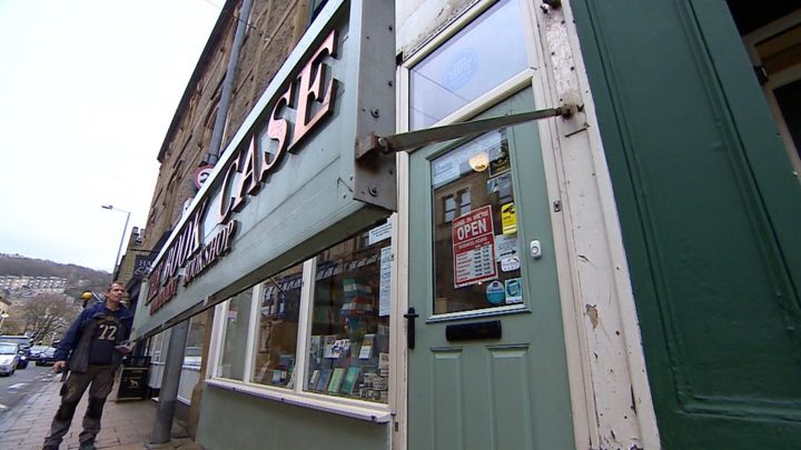 Hebden Bridge Shop Sign Protects Store From Flooding Bbc News