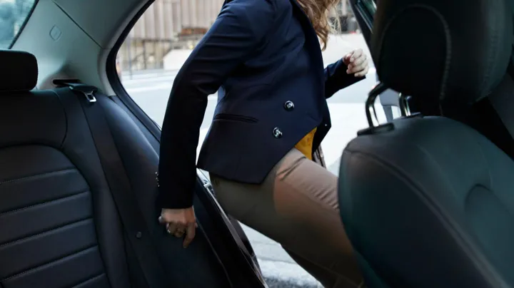 Sophie standing outside a Glasgow street after speaking with BBC Scotland