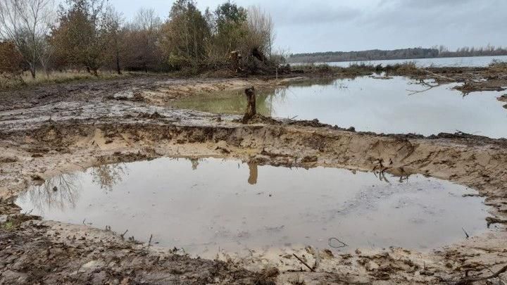 Two newly created ponds