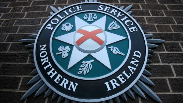 Police cordon around the location where the device was found on Feystown Road