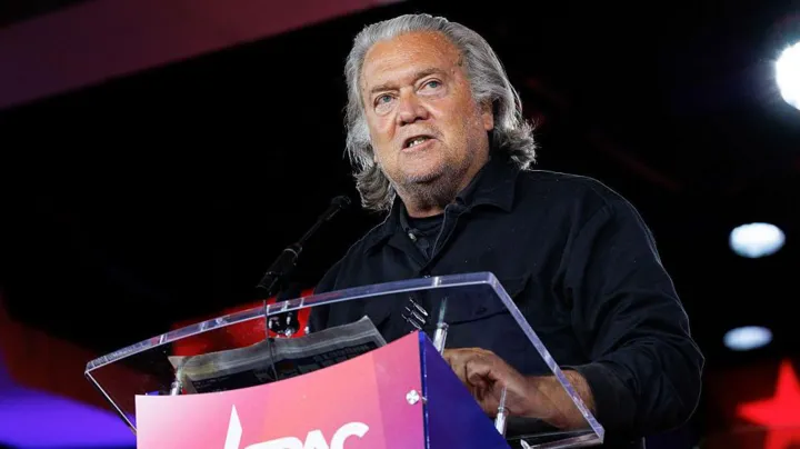 Steve Bannon speaking at a public event