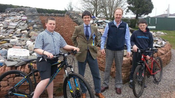 Rory Stewart and the late Alasdair Houston by the cairn