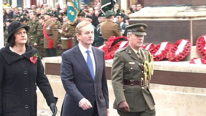Irish Prime Minister Enda Kenny in Enniskillen