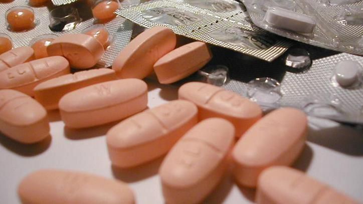 Pharmaceutical drugs generic, close-up of tablets