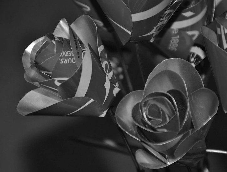 Metal flowers