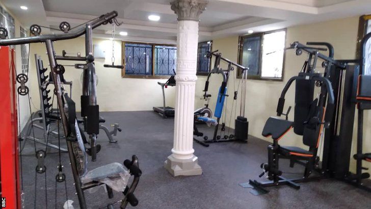 The gym at the new headquarters of Sierra Leonean club Bo Rangers
