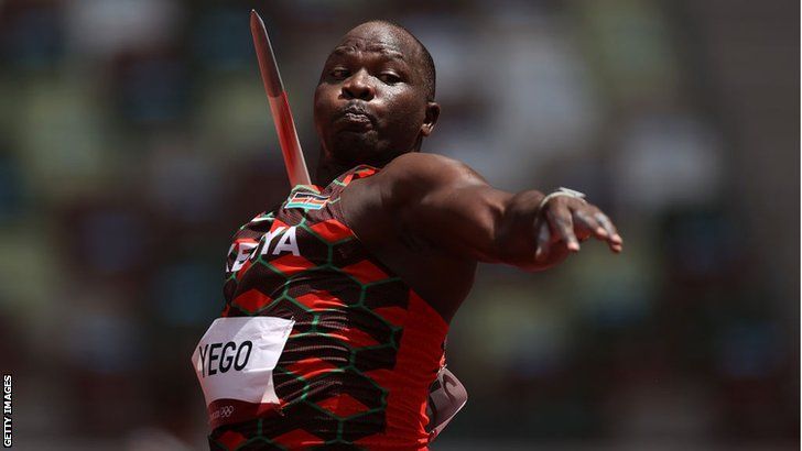 Kenya's Julius Yego in action in the men's javelin at the Tokyo Olympics
