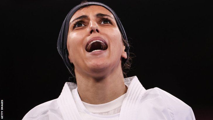Egypt's karateka Giana Farouk at the Tokyo Olmypics