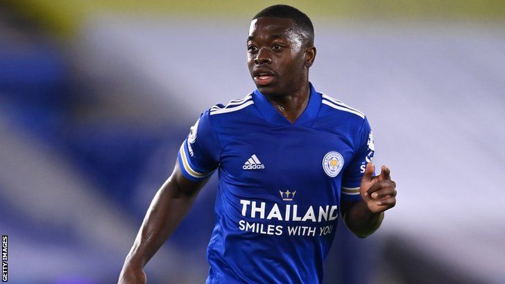 Nampalys Mendy in action for Leicester City