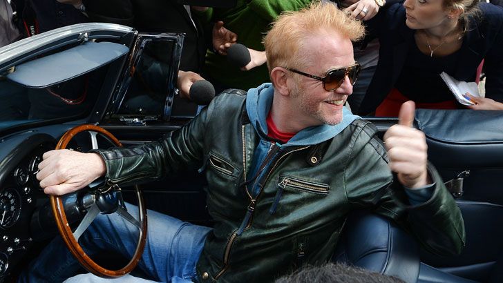 Chris Evans leaving Broadcasting House on Wednesday