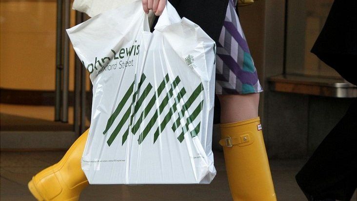 Shopper with John Lewis bag