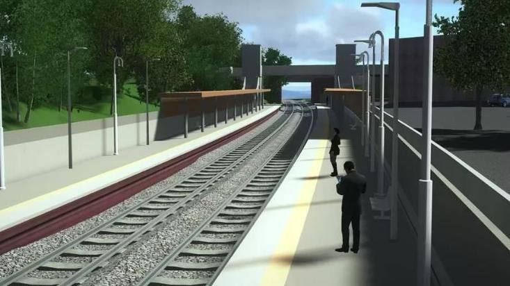 An artist's impression of the station at Kings Heath