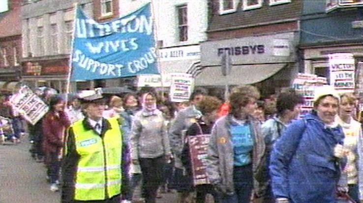 A march of strike supports in Cannock in 1984