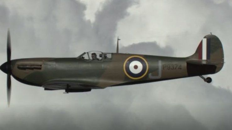 Spitfire in flight