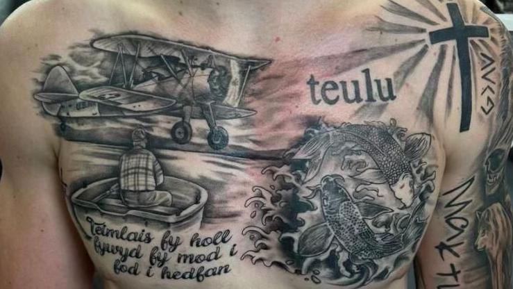 Tyson Bagent's tattoos