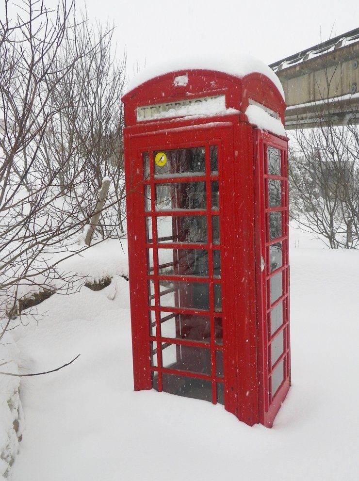 Phone box in the Cairngorms