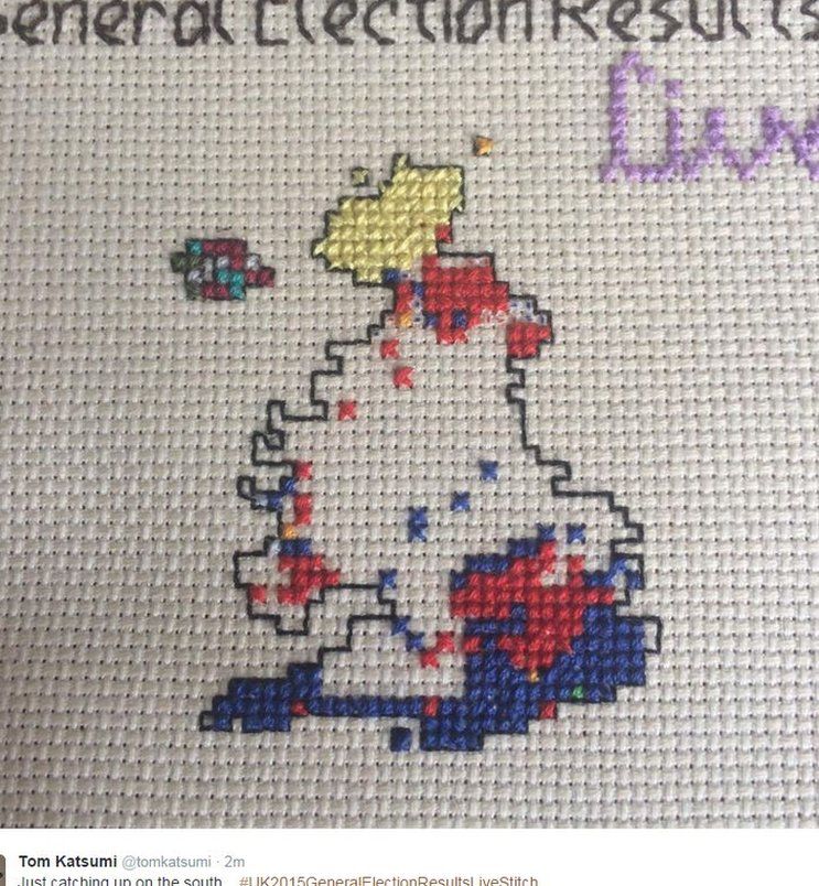 Election in cross stitches