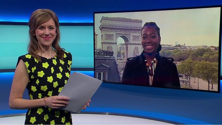 Jenny and Shanequa in the Newsround studio