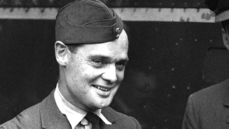 British fighter pilot Douglas Bader in 1947
