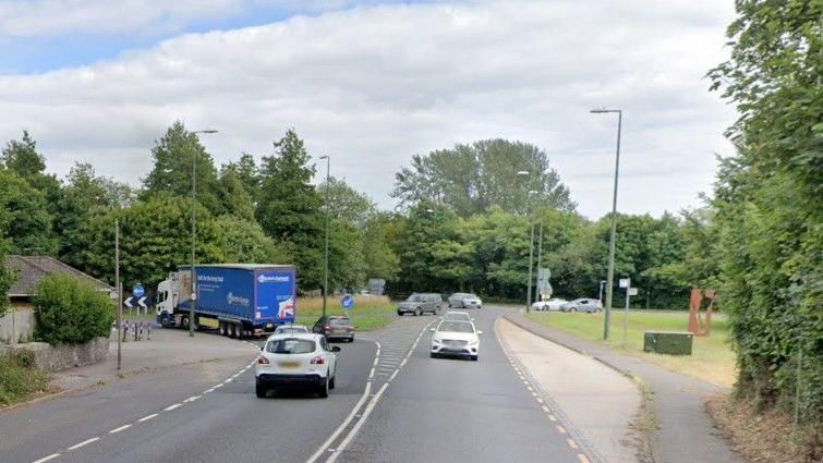 The Ford Road roundabout on the A27