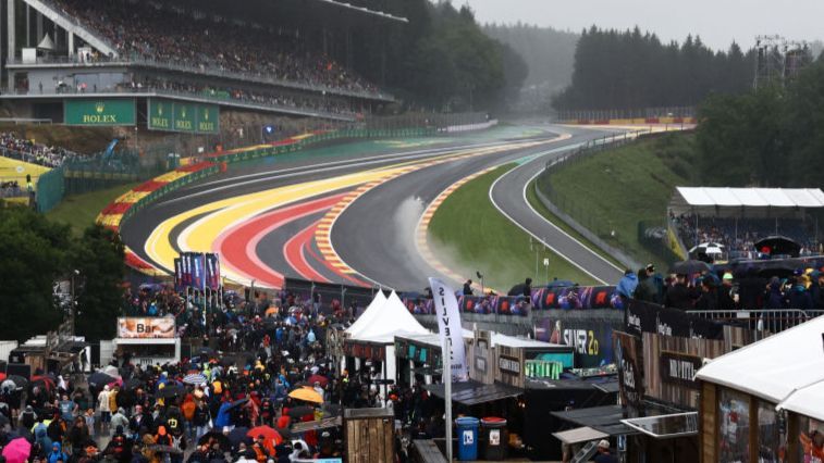 Fans during practice ahead of the Formula 1 Belgian Grand Prix at Spa-Francorchamps in Sp