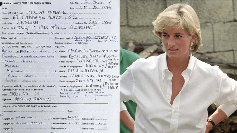 Princess Diana and her work contract