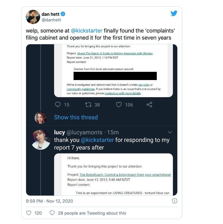 Kickstarter replies to complaints from seven years ago BBC News
