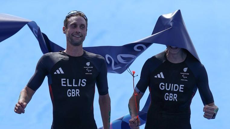 Dave Ellis and Luke Pollard cross the line