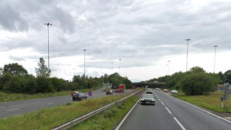 The A38 dual carriageway in Burton-upon-Trent