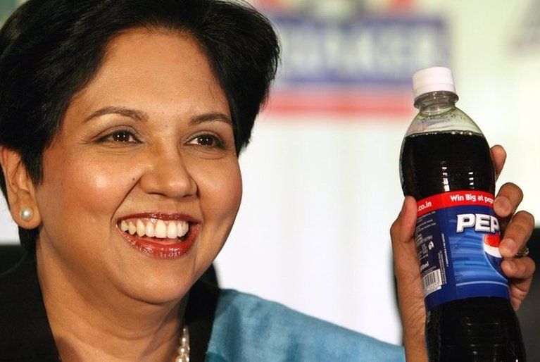 PepsiCo chief executive shows off one of the company's drinks products