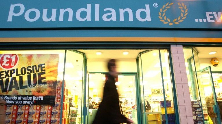 A man walks a Poundland store