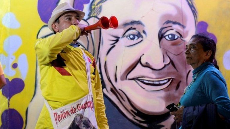 A supporter of Colombian centre-right presidential candidate Rodolfo Hernandez of Anti-Corruption Rulers" League Party reacts after Hernandez came out second in the first round of the presidential election in Bogota, Colombia May 29, 2022.
