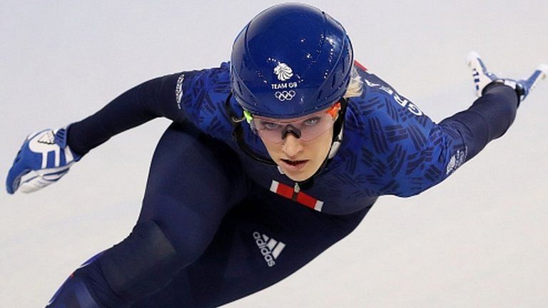 Elise Christie in action for Great Britain