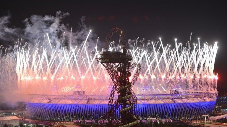 Fireworks at Opening Ceremony of the London 2012 Olympic Games