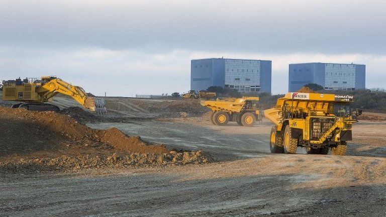 Diggers at Hinkley Point