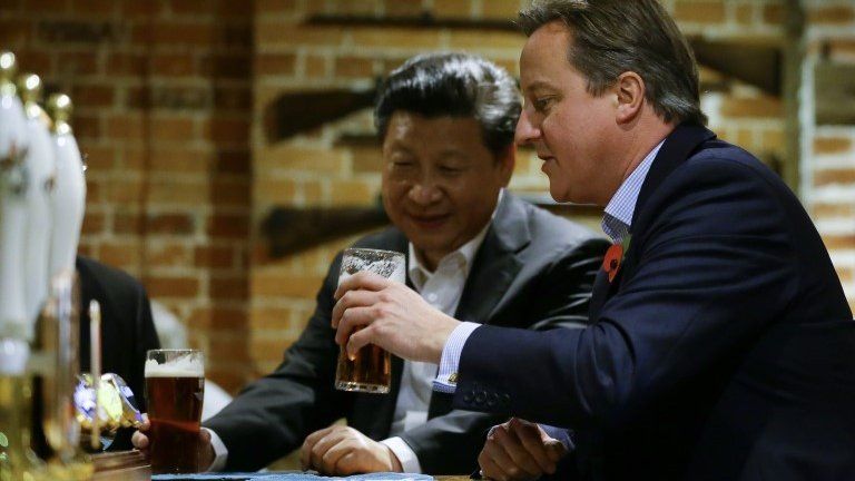 Xi Jinping and David Cameron