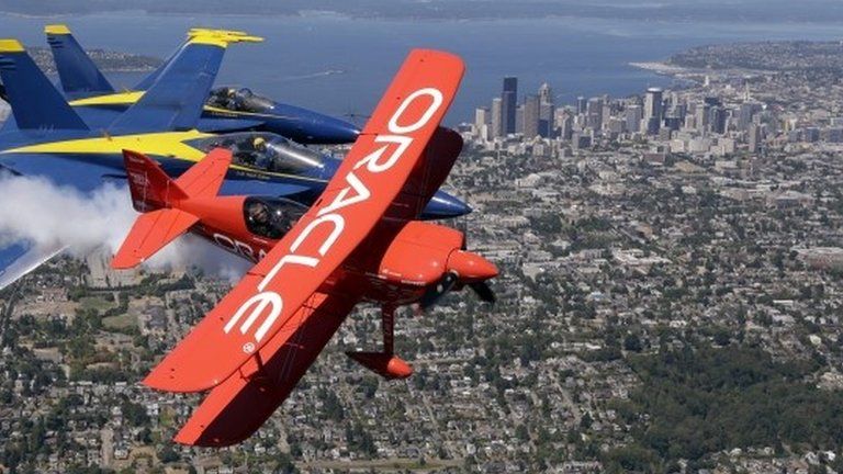 Oracle-sponsored stunt plane