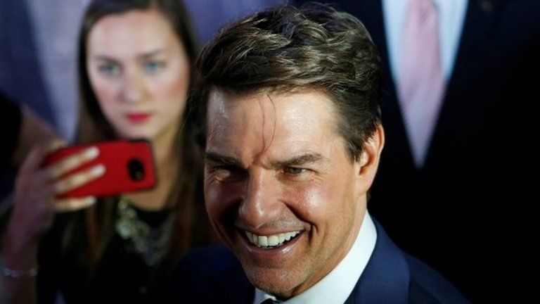 Actor Tom Cruise arrives to promote his latest film "The Mummy" at Plaza Carso in Mexico City, Mexico, June 5, 2017
