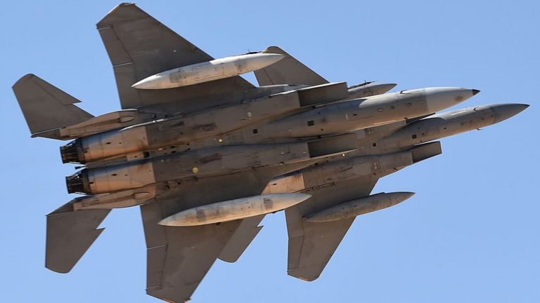 Avión de guerra de Boeing utilizado por Arabia Saudita.