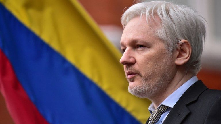 WikiLeaks founder Julian Assange pictured in February 2016