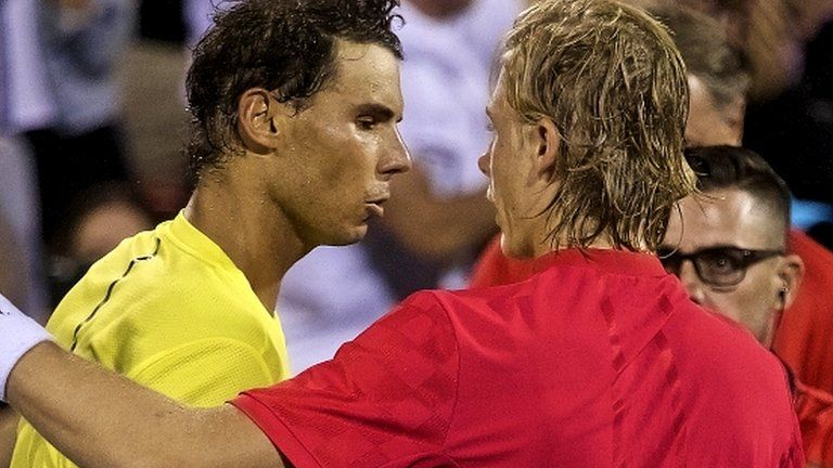 Rafael Nadal and Denis Shapovalov
