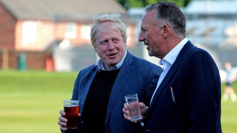 Boris Johnson and Sir Ian Botham
