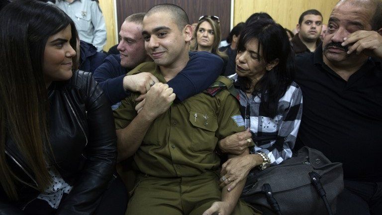Israeli soldier Elor Azaria, convicted of killing a wounded Palestinian, 4 January 2017